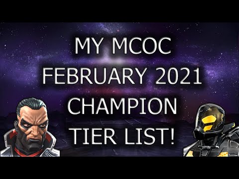 My MCOC February 2021 Tier List! (Marvel Contest of Champions)