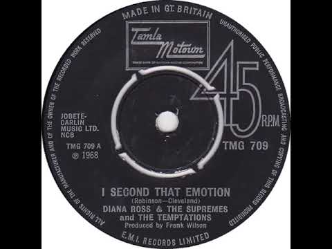 UK New Entry 1969 (182) Diana Ross & The Supremes & The Temptations - I Second That Emotion