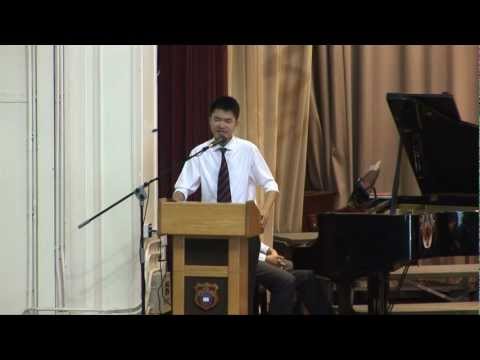 Speech by James Lo 2011-2012