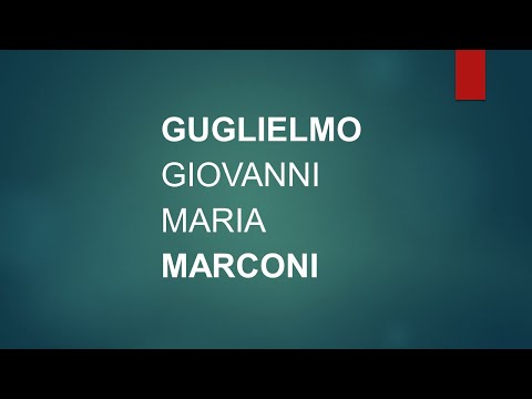 Guglielmo Giovanni Maria Marconi