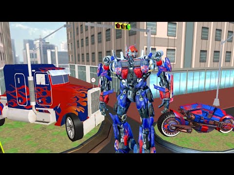 Optimus Prime Multiple Transformation Jet  Robot Car Games Unlocked level 06 07 - Android Games
