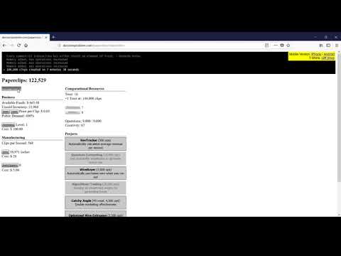 Universal Paperclips Speedrun 1:40:06 IGT