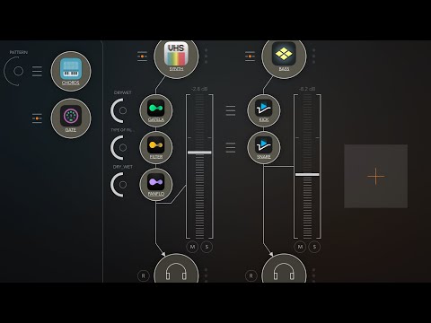 Apps AudioModern GateLab/FilterStep/PanFlow in VHSSynth|TeraSynth (iPad5 - Zé Osório)