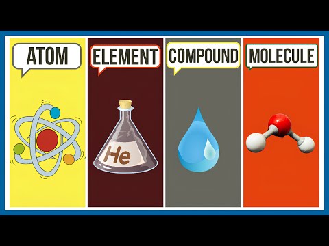 What is the difference between Atom, Element, Compound and Molecule? Basic concepts of chemistry