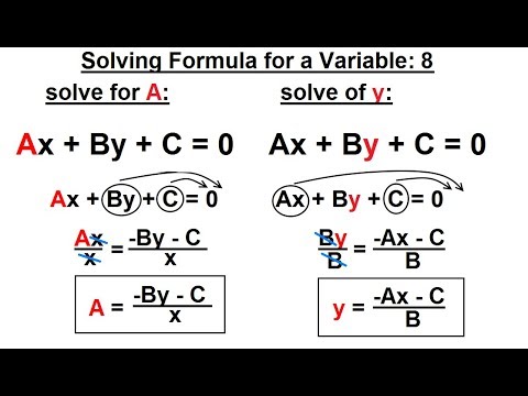 Algebra Ch 3 Formula Inequalities Absolute Value 1 of 38 Solving Formula for a Variable 1