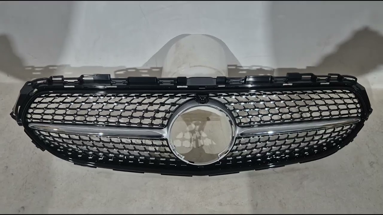 Mercedes E-сlass W213 2016-2023 гг. Передняя решётка Diamond Silver (для Base, 2020-2023) Video 1