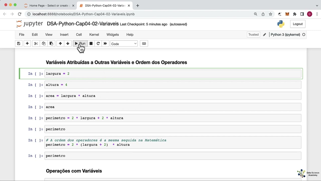 Variáveis e Operadores em Python - Parte 2/2