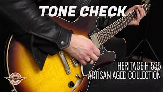 Video thumbnail for TONE CHECK: Heritage H-535 Semi Hollowbody Electric Guitar Demo | No Talking by Cream City Music