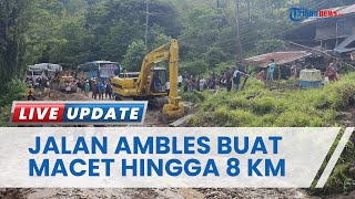 Jalan Poros Enrekang Amblas dan Dilanda Longsor hingga Timbulkan Kemacetan Sampai 8 Kilometer