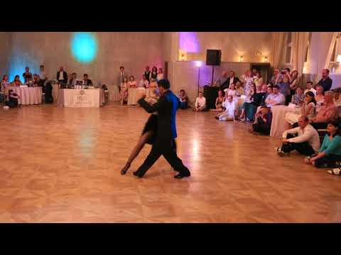  Carla Rossi  and  Jose Luis Salvo  are  dancing  to  a  tango  at  White Nights tango festival  in  2018