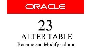 SQL tutorial 23: Rename and Modify Column Using Alter Table By Manish Sharma (RebellionRider)