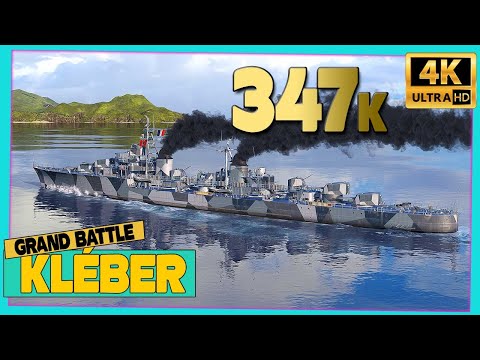Destroyer Kléber in Grand Battle, 347k damage - World of Warships