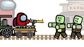 Mini Crewmate Kills Roblox Dead Rails Characters | Among Us