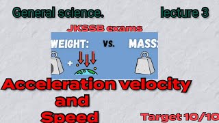 Download Lagu Mass, weight, acceleration, velocity and speed|| for jkssb exams||General science Lecture-3||FAA Thumbnail
