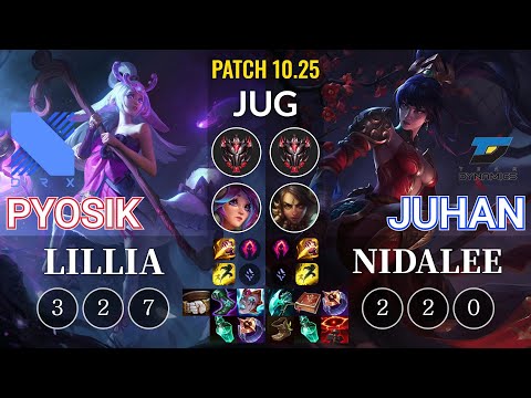 DRX Pyosik Lillia vs DYN Juhan Nidalee Jungle - KR Patch 10.25