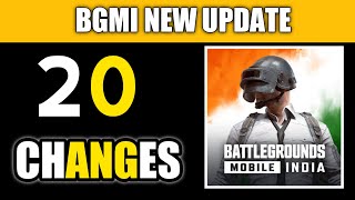 BGMI NEW UPDATE 20 NEW FEATURES BGMI