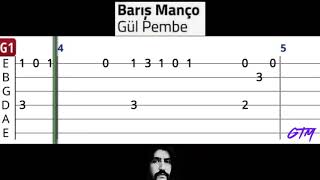 Gülpembe - Barış Manço - Guitar Tab Tutorial