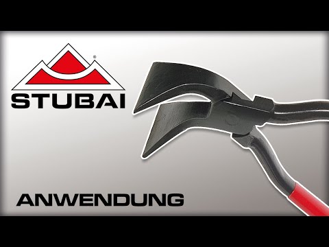 Anwendung der STUBAI Falzzange 45° eingelegt