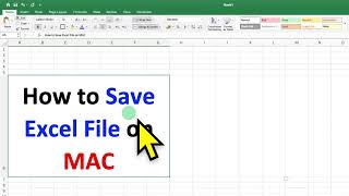 How to Save Excel File on MAC - [ MacBook Pro /Air ]