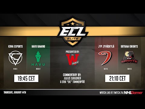 KOVA Esports vs HAVU Gaming & Jyp Jyväskylä vs Gotham Knights - ECL 11 (Elite) | NHL 21 EASHL 6s