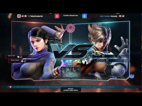 Flynn's Arcade 043 Losers Semis - TheHeartContainer (Zafina,Katarina) Vs. Nonenity (Lars) Tekken 7