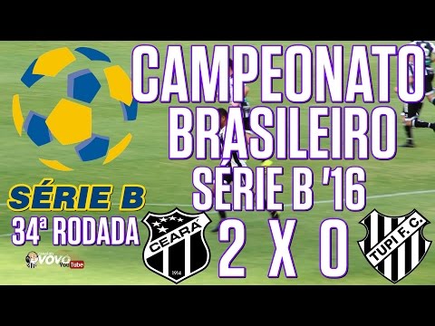 [Série B '16] 34ª Rodada | Ceará SC 2 X 0 Tupi FC | Lelê | Narr.:  Mário Salles | Canal do Vovô