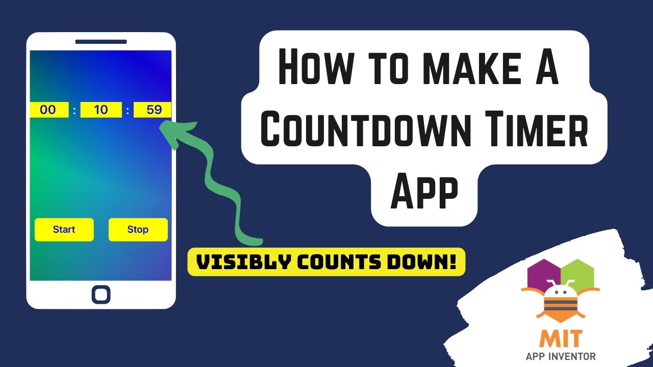 Countdown Timer App in MIT App inventor | countdown timer| MIT App inventor tutorial