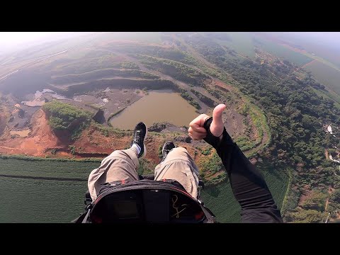 Voo 203 de Paramotor IKE Costa - decolagem alpina no ninho  - 24/01/22