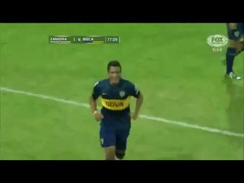 Gol de Chávez. (1-4)  Zamora 1 - Boca 5 Copa Libertadores 2015