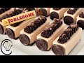 Do Ahead Toblerone Cheesecake Mousse Bars Topped With Dark Chocolate Ganache Monogram Chocolate Disc