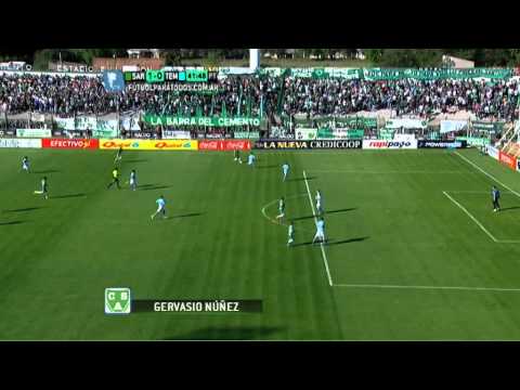 Gol de Gervasio Núñez.Sarmiento 1 Temperley 0. Fecha 13. Torneo Primera B Nacional.FPT