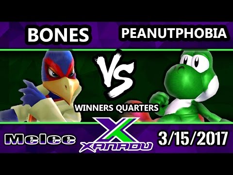 S@X 193 - Bones (Falco) Vs. Peanutphobia (Yoshi) - SSBM Winners Quarters - Smash Melee