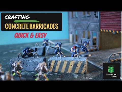 Concrete Barricades For Warhammer 40k - Kill Team - Necromunda - EASY