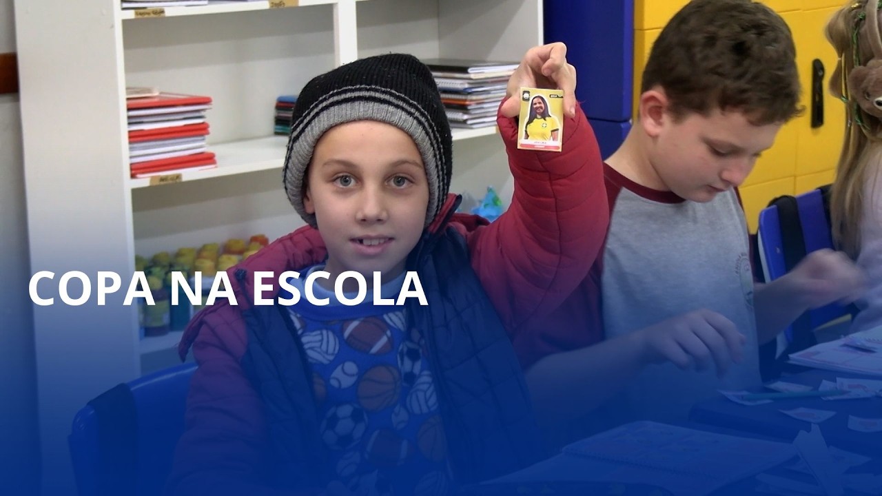 ⚽📖Alunos viram figurinhas e transformam escola em clima de Copa
