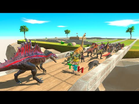 All Units Escape from Spinosaurus Demon - Animal Revolt Battle Simulator