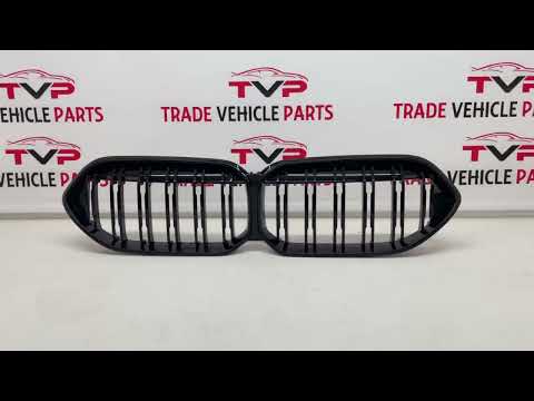 Fits BMW 2 Series F44 2019- Front Kidney Grilles Twin Slats Gloss Black video