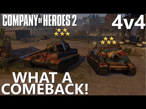 Best Comeback EVER!?! CoH2 4v4 (Company of Heroes 2)