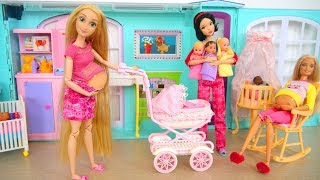 Talking Baby Stroller & Walking Barbie Nursery