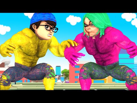 Avenger Good Nickhulk vs Zombie and Bad Chucky - Scary Teacher 3D Sad Story Animation