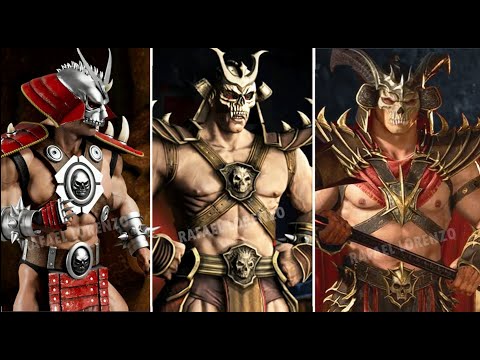 Mortal Kombat - SHAO KHAN Evolution Skins Costumes MK2 - MK1 Mortal Kombat 1
