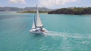 Don Clayton Sailing a Lagoon 440 in St Martin, Caribbean” Don Clayton Sailing a Lagoon 440 in St Martin, Caribbean”