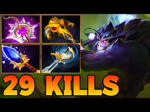 29 Kills Carry Slardar !! Slardar Dota 2 Safe Lane Pro Gameplay Build Carry Guide 7.40