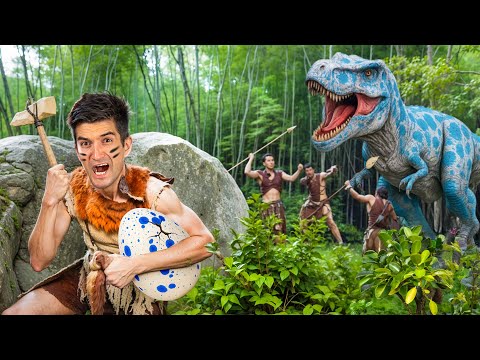 I FOUND a DINOSAUR EGG! *We live in the STONE AGE*