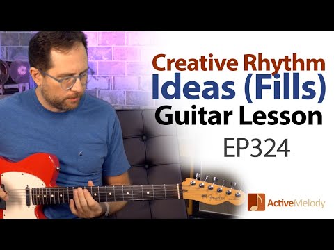 Improvise rhythm guitar fills and become a better rhythm guitar player. Rhythm guitar lesson - EP324