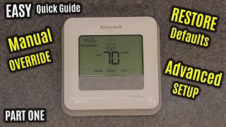HONEYWELL Home T4 Pro | HOW to Use MANUAL Override | Factory RESET | Menu & SETUP Options