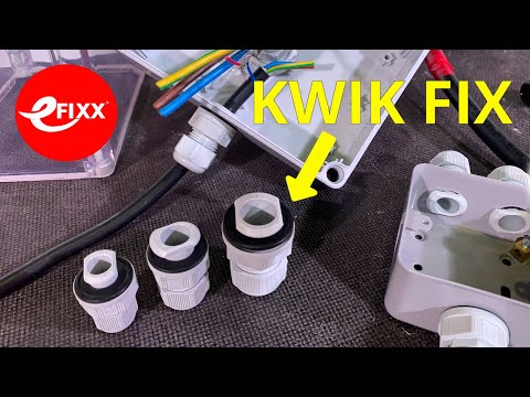 Fast fitting IP68 Cable Gland - no need for a locknut - Hylec KWIK FIX