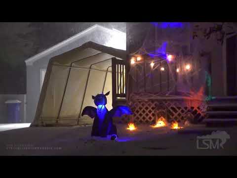 10-28-2019 Rapid City, SD - Heavy Snow Halloween Decorations