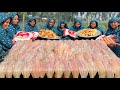 Boneless Basa Fish Crispy Fry & Pulses Curry - Fish Finger Making for 450+ People of Village