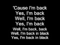 AC DC Back in Black (lyrics) 