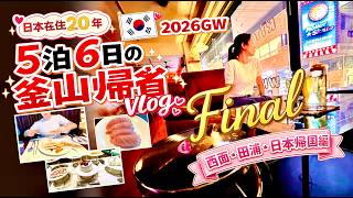 【韓国・부산】日本在住20年…5泊6日で釜山に帰省しました。ついに帰国の日。|西面ロッテホテル・田浦・帰国編 Vlog Final